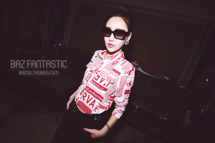 WT6069 Korea Stylish Top Red